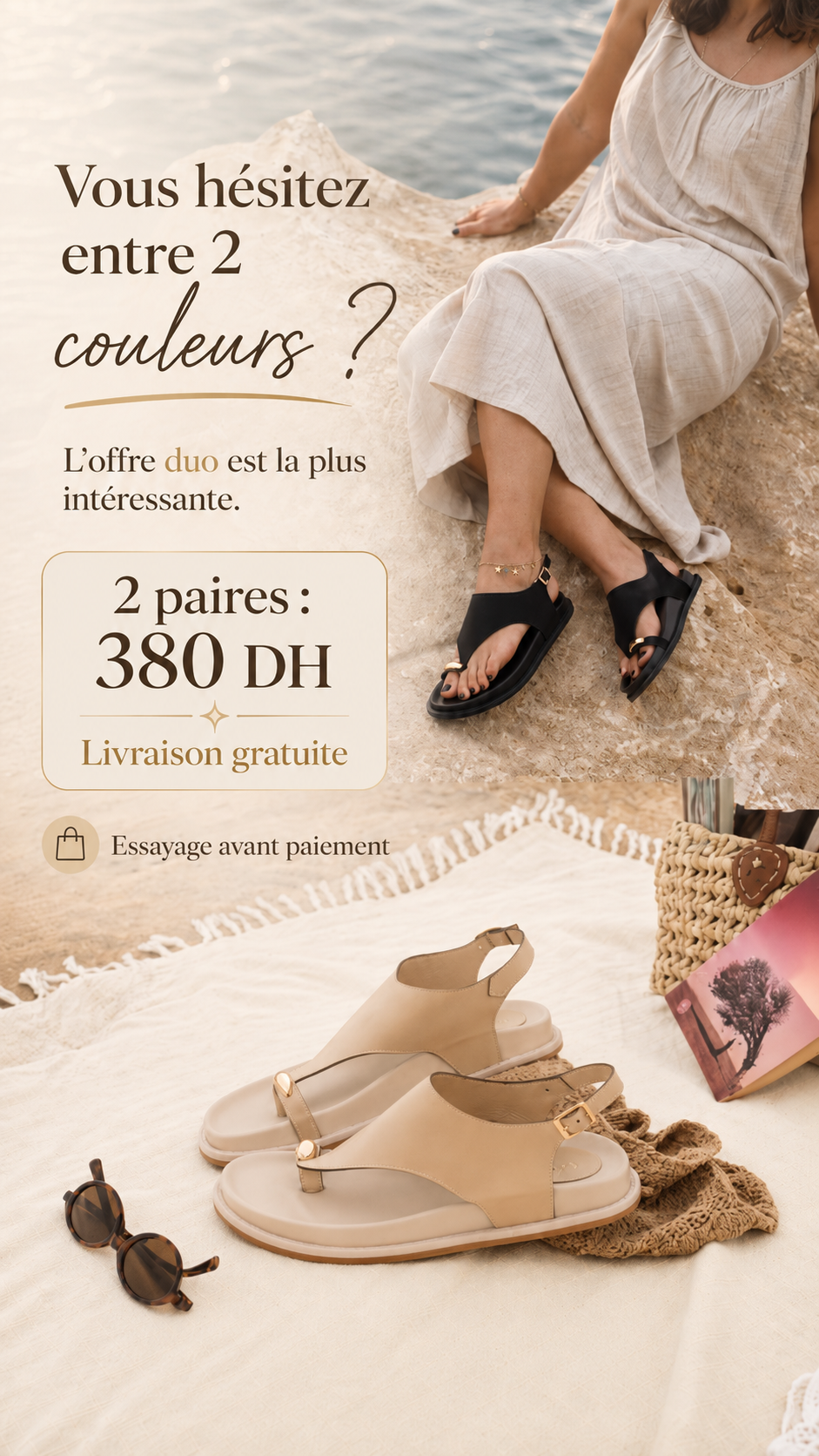 Offre 2 paires de sandales